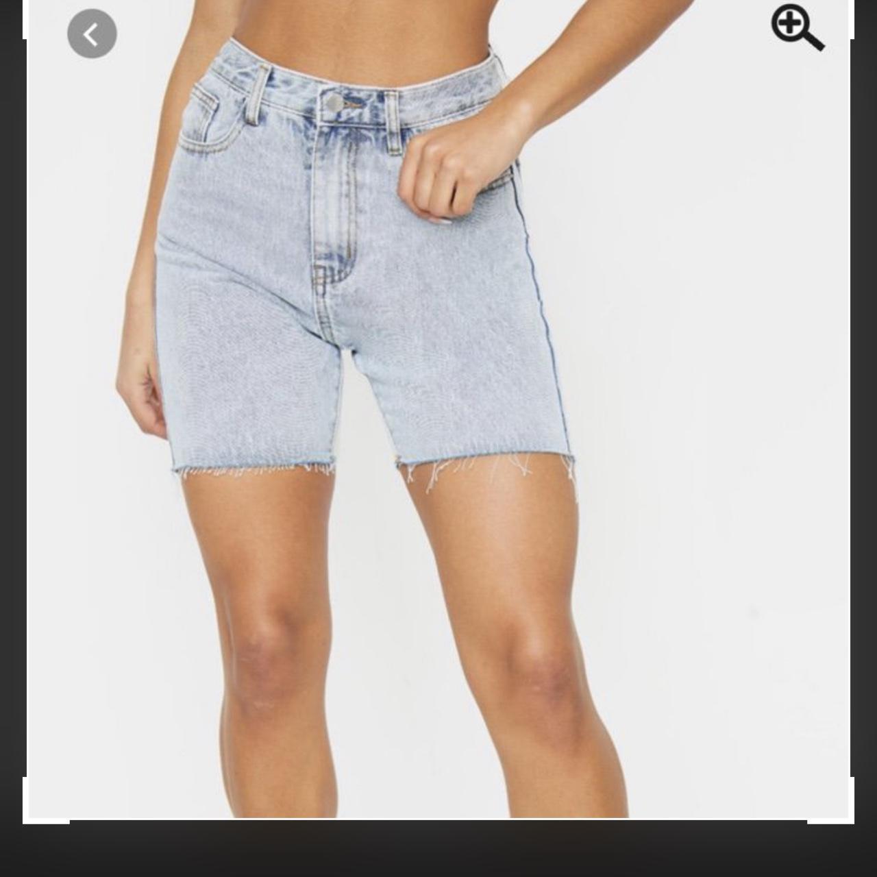 Longline fitted 2024 denim shorts