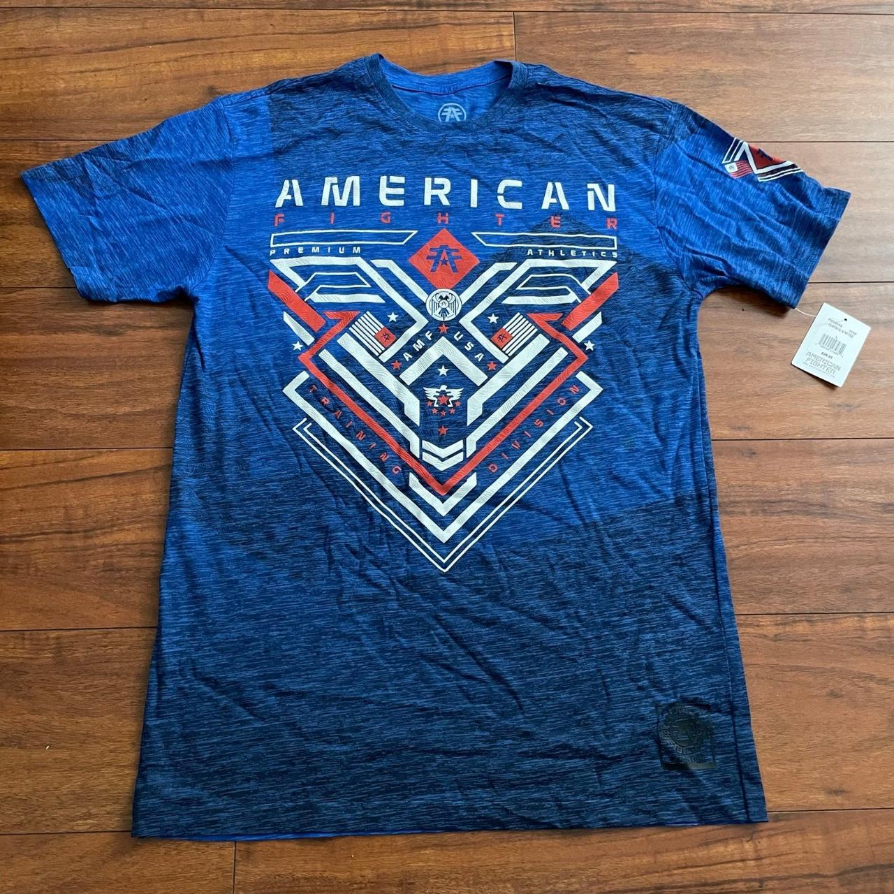 NEW AMERICAN FIGHTER CLEARVIEW SS BLUE T-SHIRT SZ:... - Depop