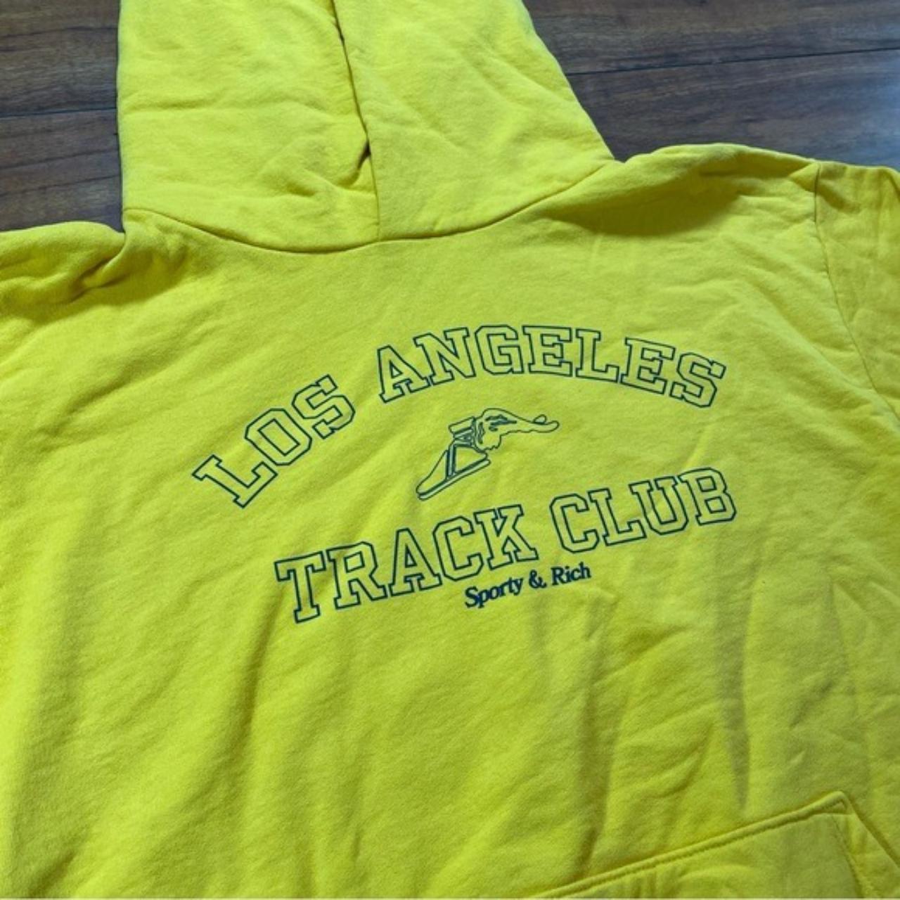 SPORTY & RICH YELLOW TRACK HOODIE SIZE store SMALL