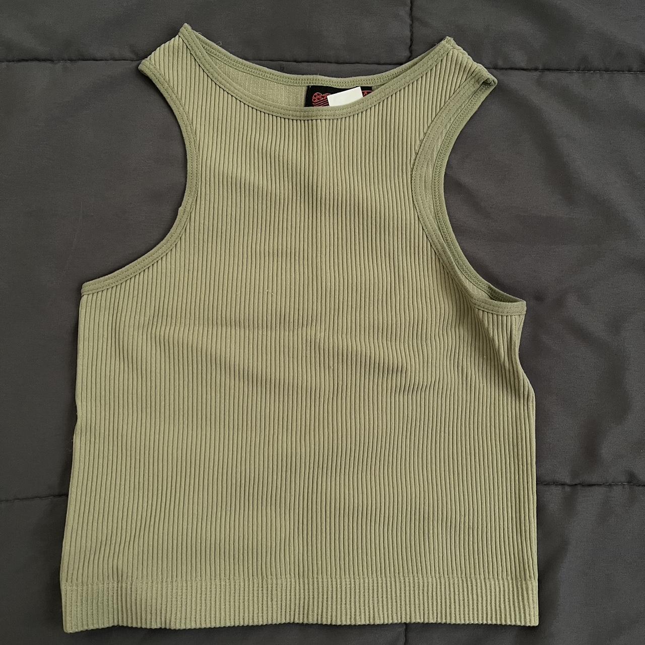 Green top 🪴 Can fit a small & medium ! Stretchy &... - Depop