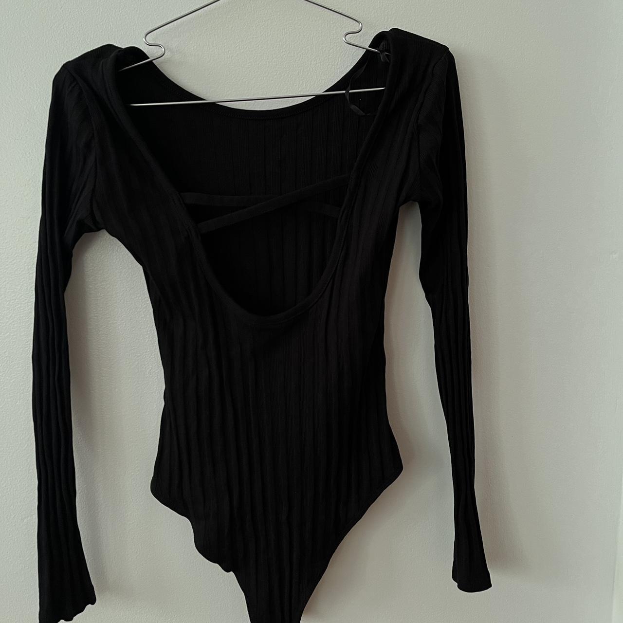 H&M Women's Black Bodysuit Depop