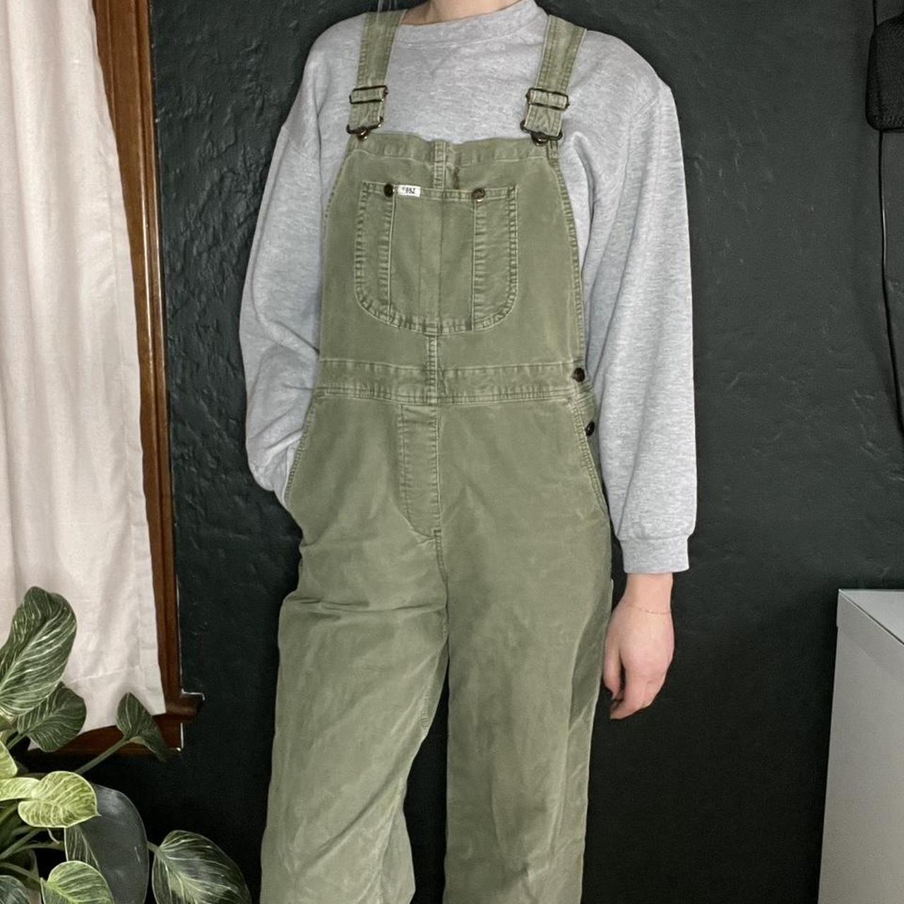 Sage Green Lee’s Corduroy Overalls Amazing... Depop