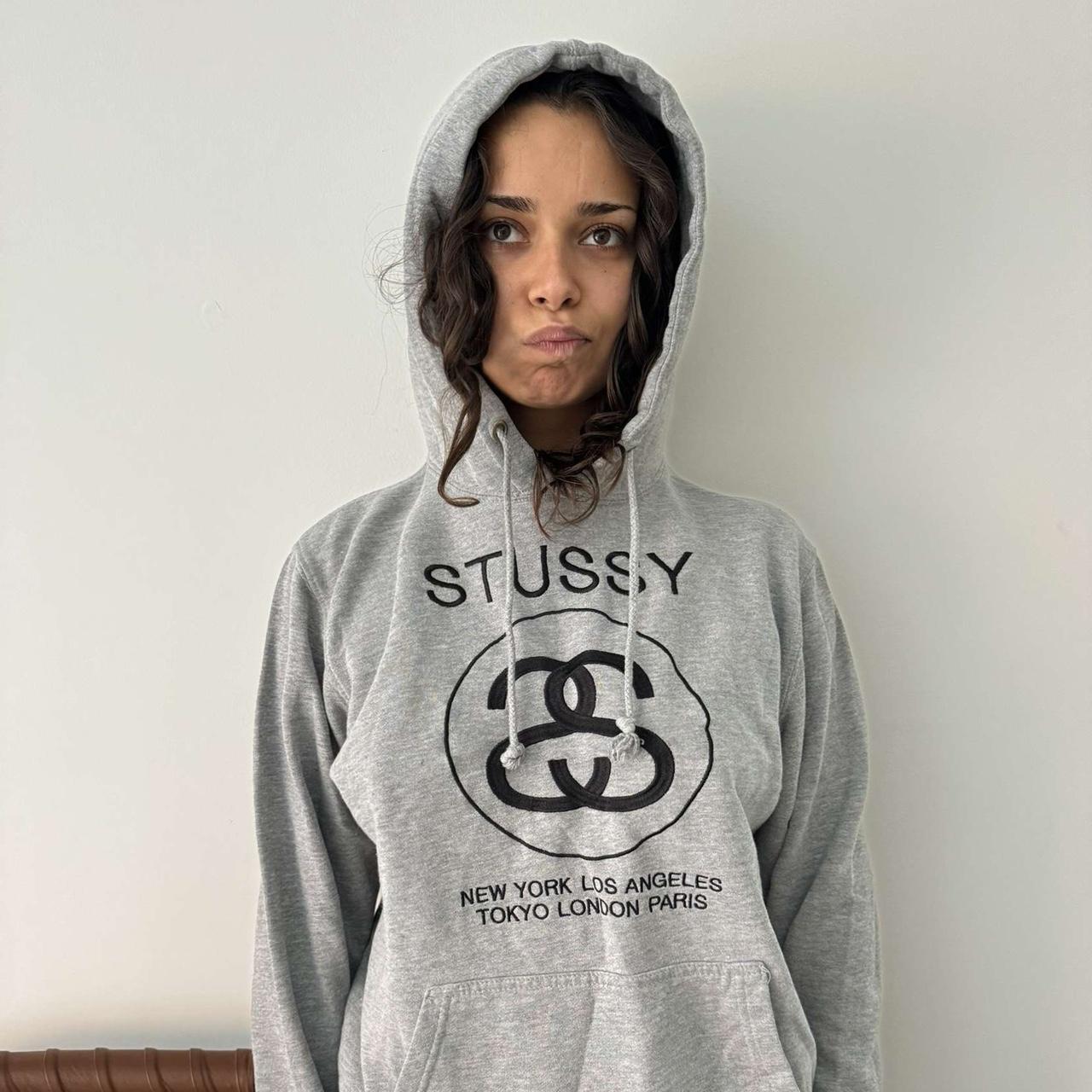 Stussy grey hoodie womens online