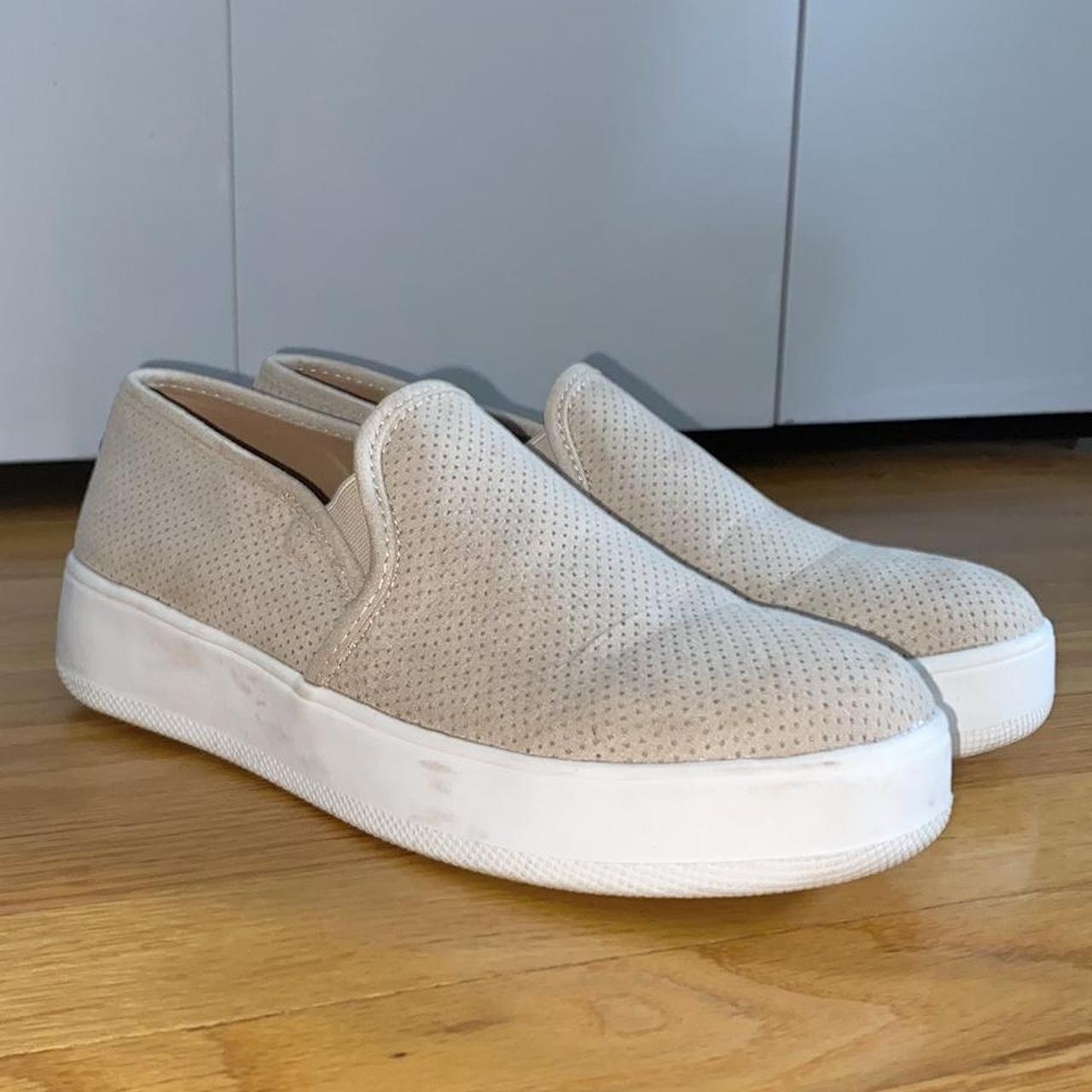 Tan Steve Madden slip on sneakers comfortable