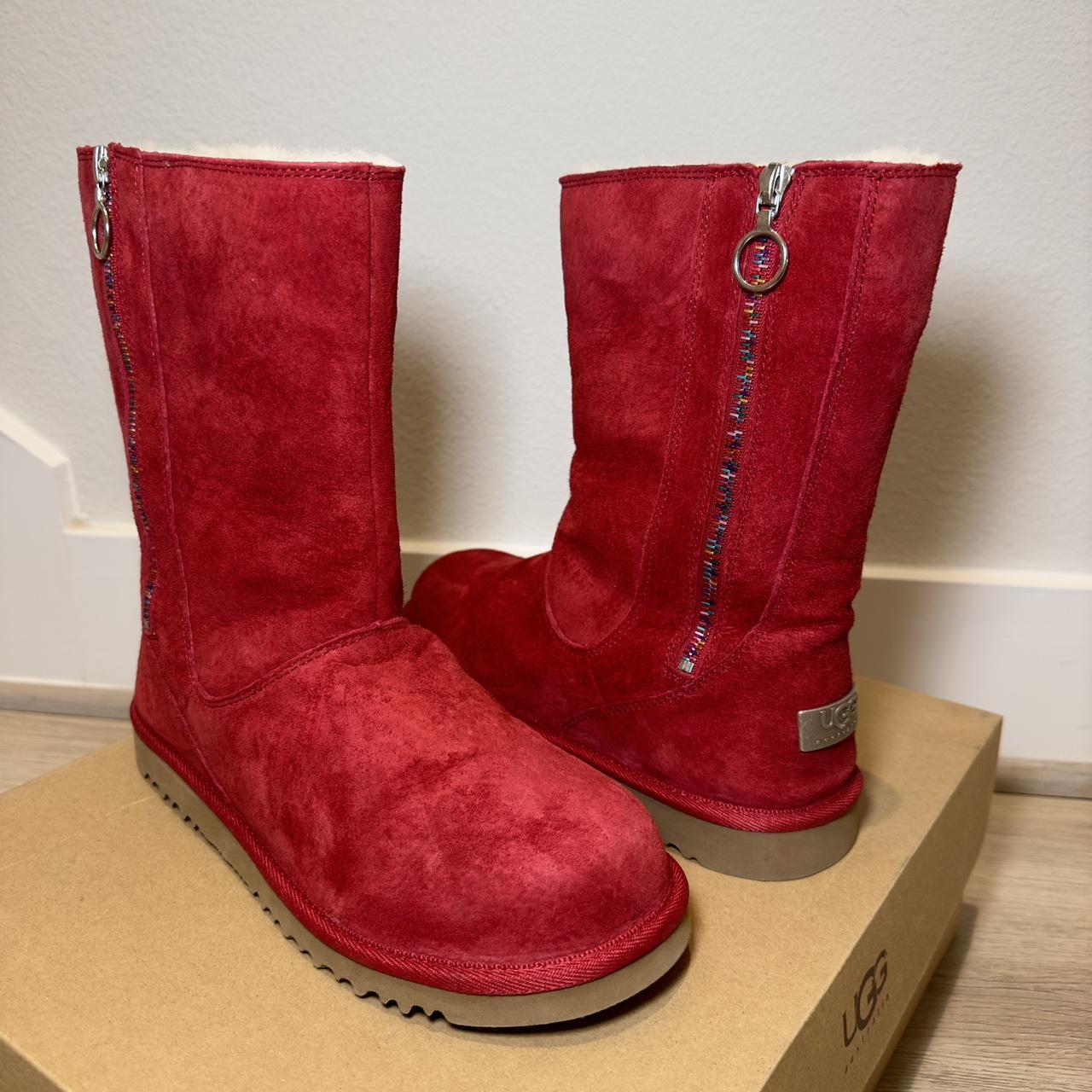 Rainbow red boots best sale