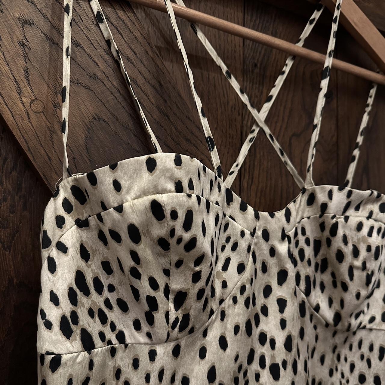 Animal print Zara dress size M. Depop