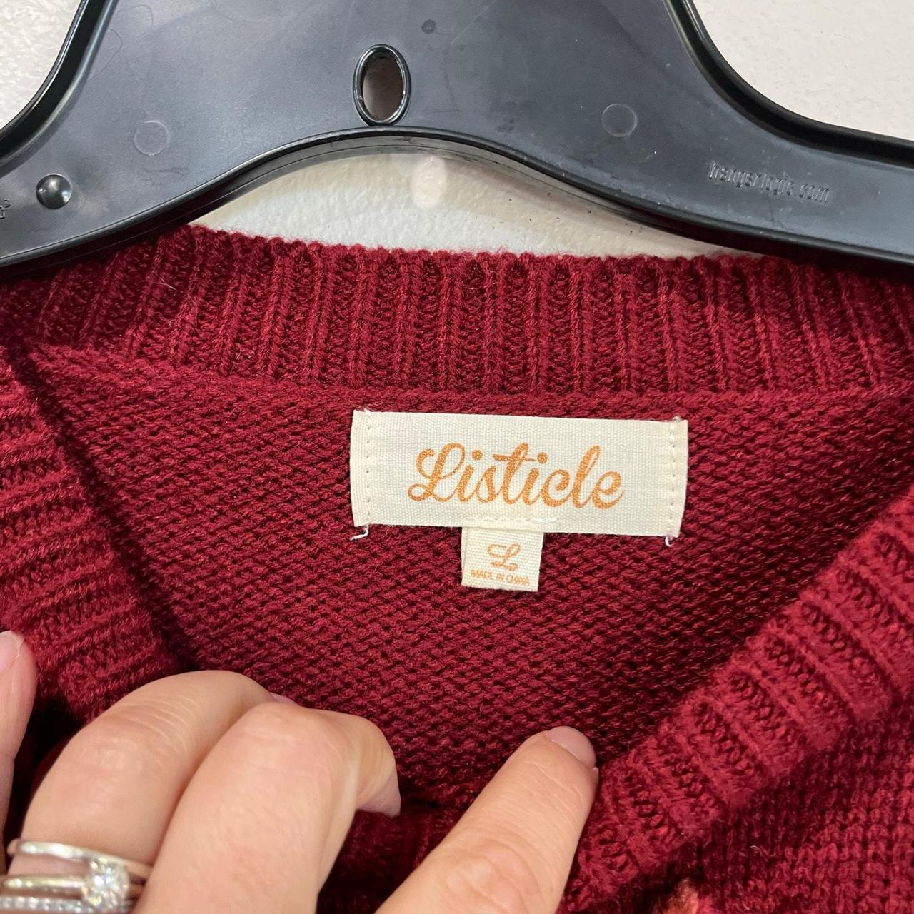 Source Unknown Women's Sweater - Red - L – Listic… - image 6