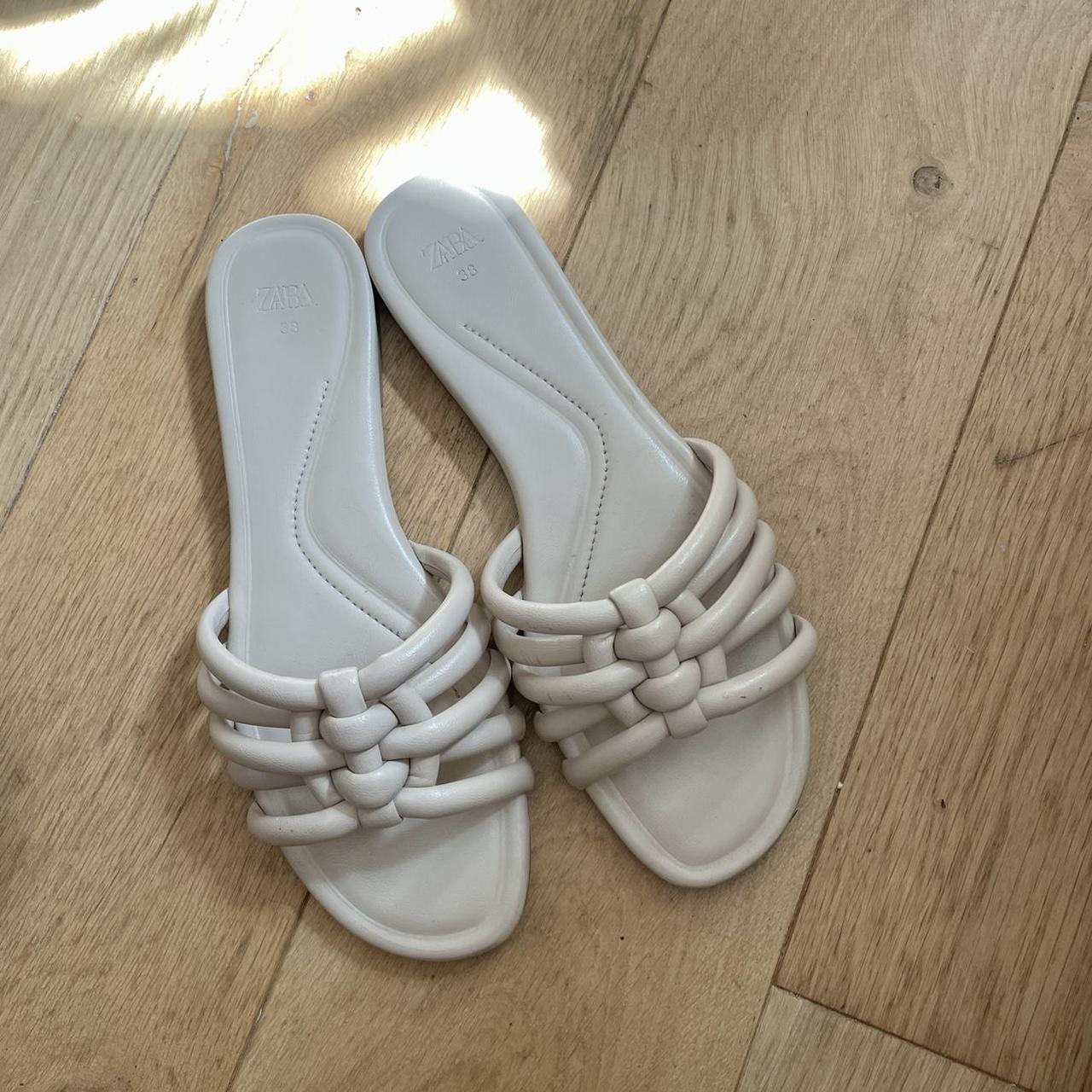 minimal flat sandals zara