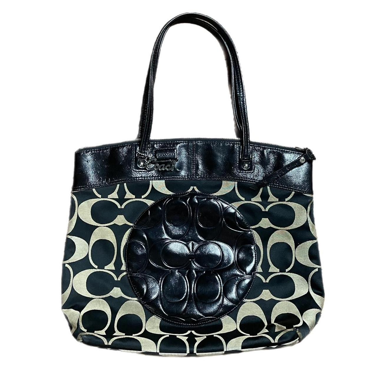 Coach hotsell Black Leather Tote Laura