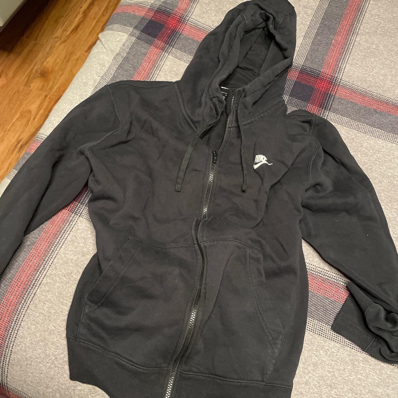 Black Nike zip up Size large but it’s like the... - Depop