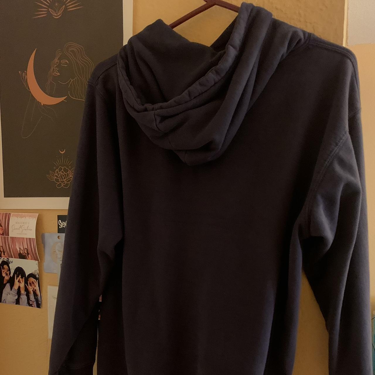 Brandy Melville Women's Navy Hoodie Depop