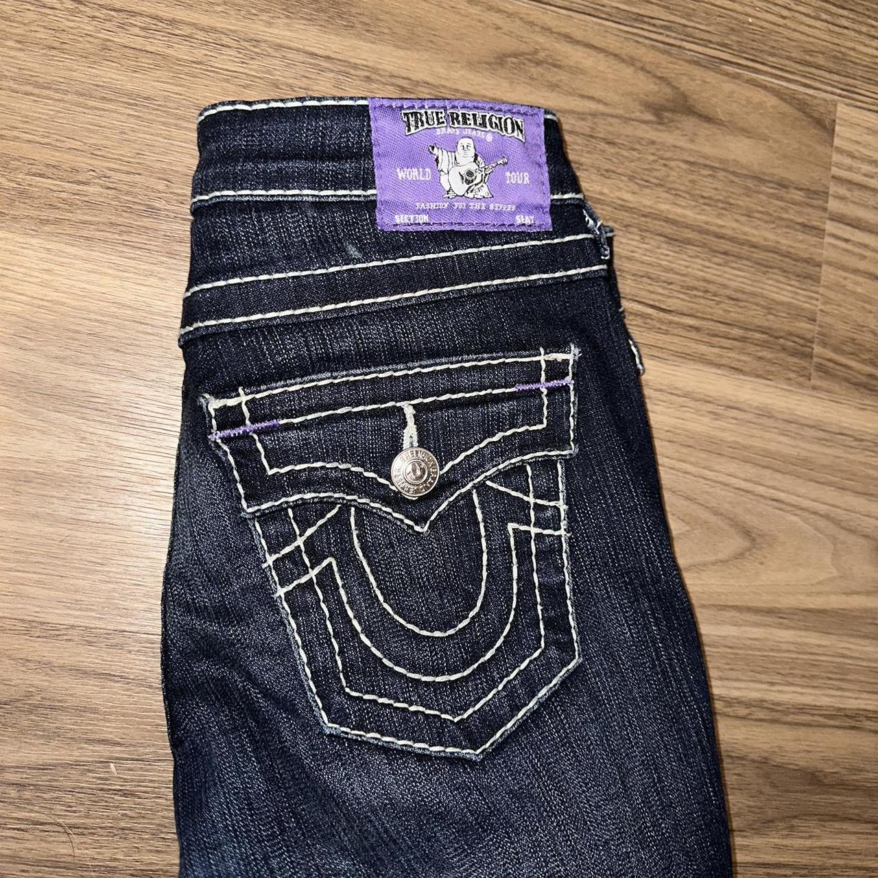 Size 25 True Religion Becky Super T jeans orchard - Depop