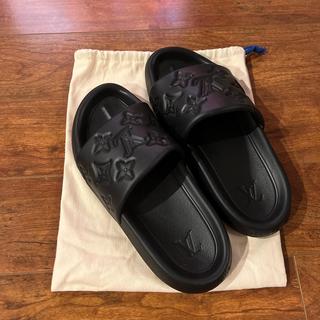 Louis Vuitton Waterfront Mule White Monogram Slides - Depop