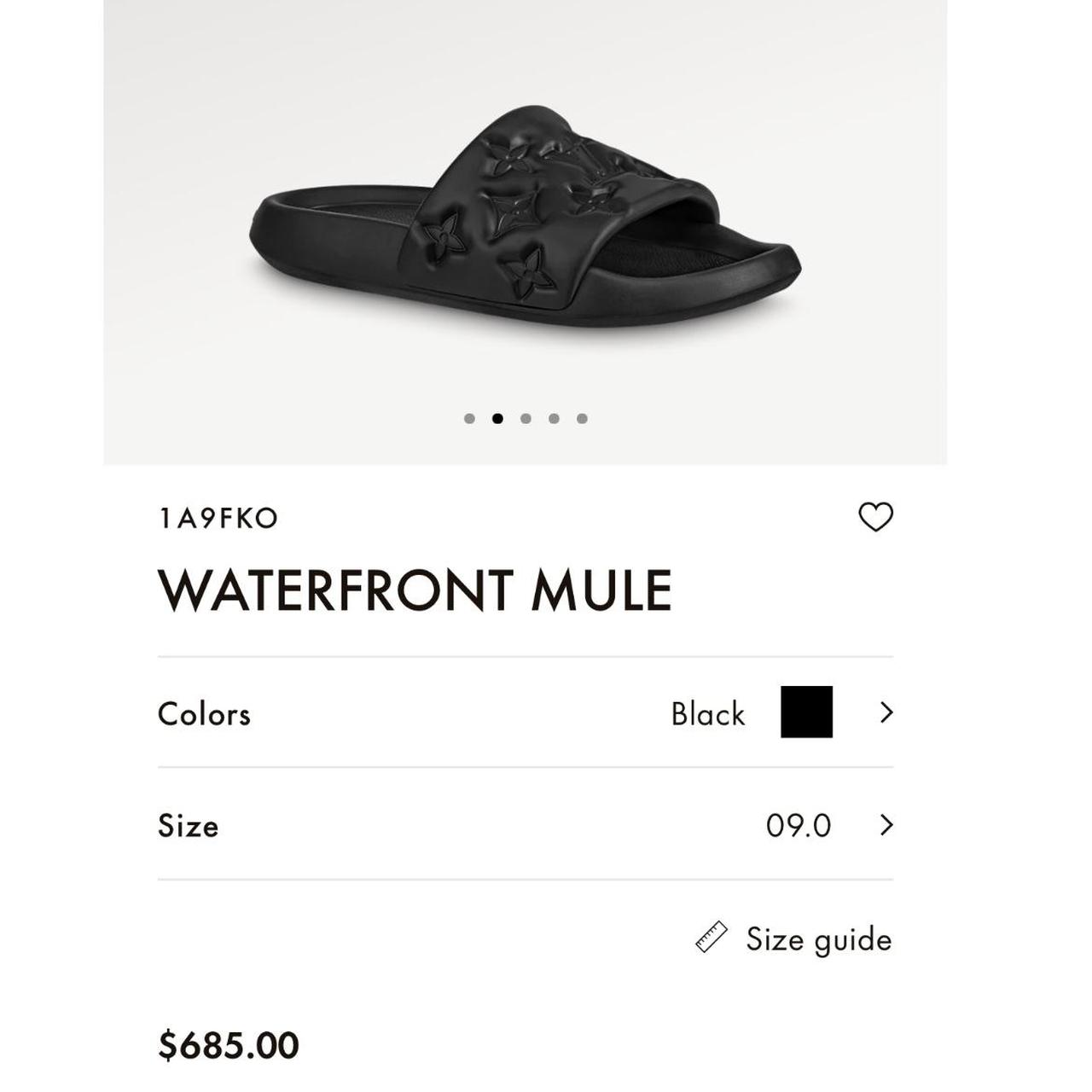 Louis Vuitton Waterfront Mule Black Slides! Super - Depop