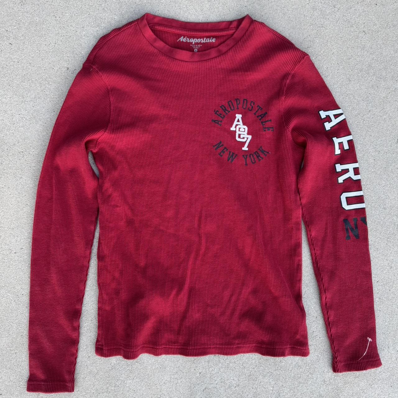 Aeropostale Women's Shirt Red/Burgundy S – Aeropostale long