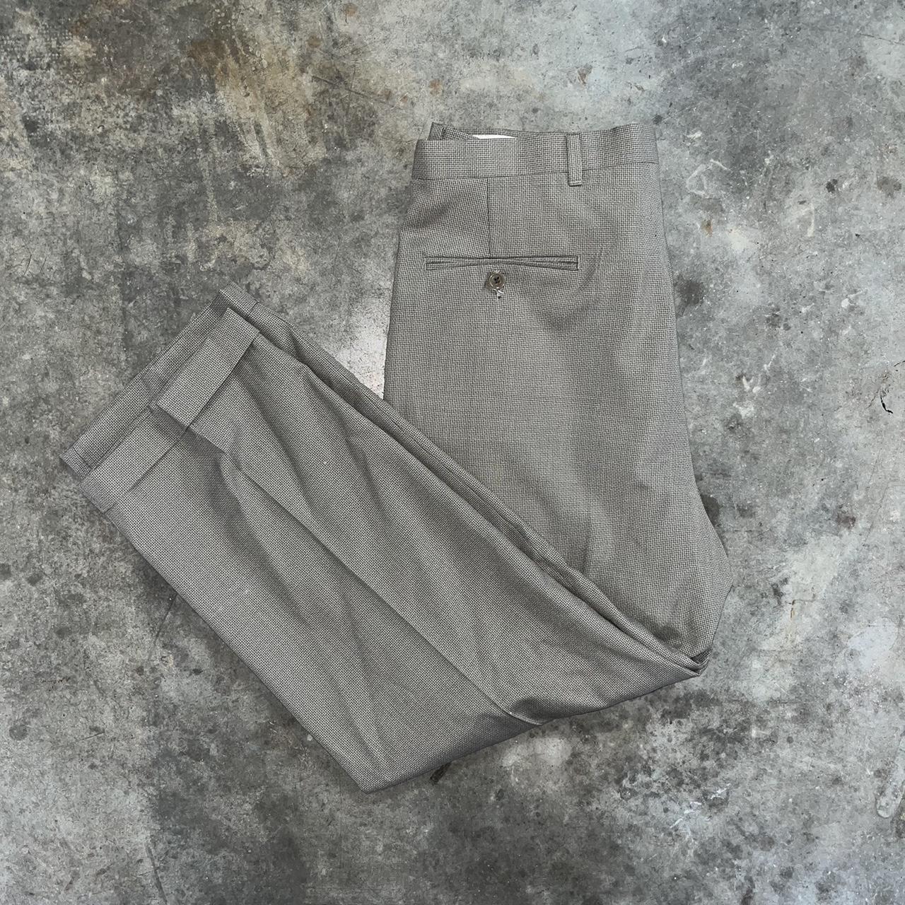 Christian Dior Men's Grey and White Trousers | Depop