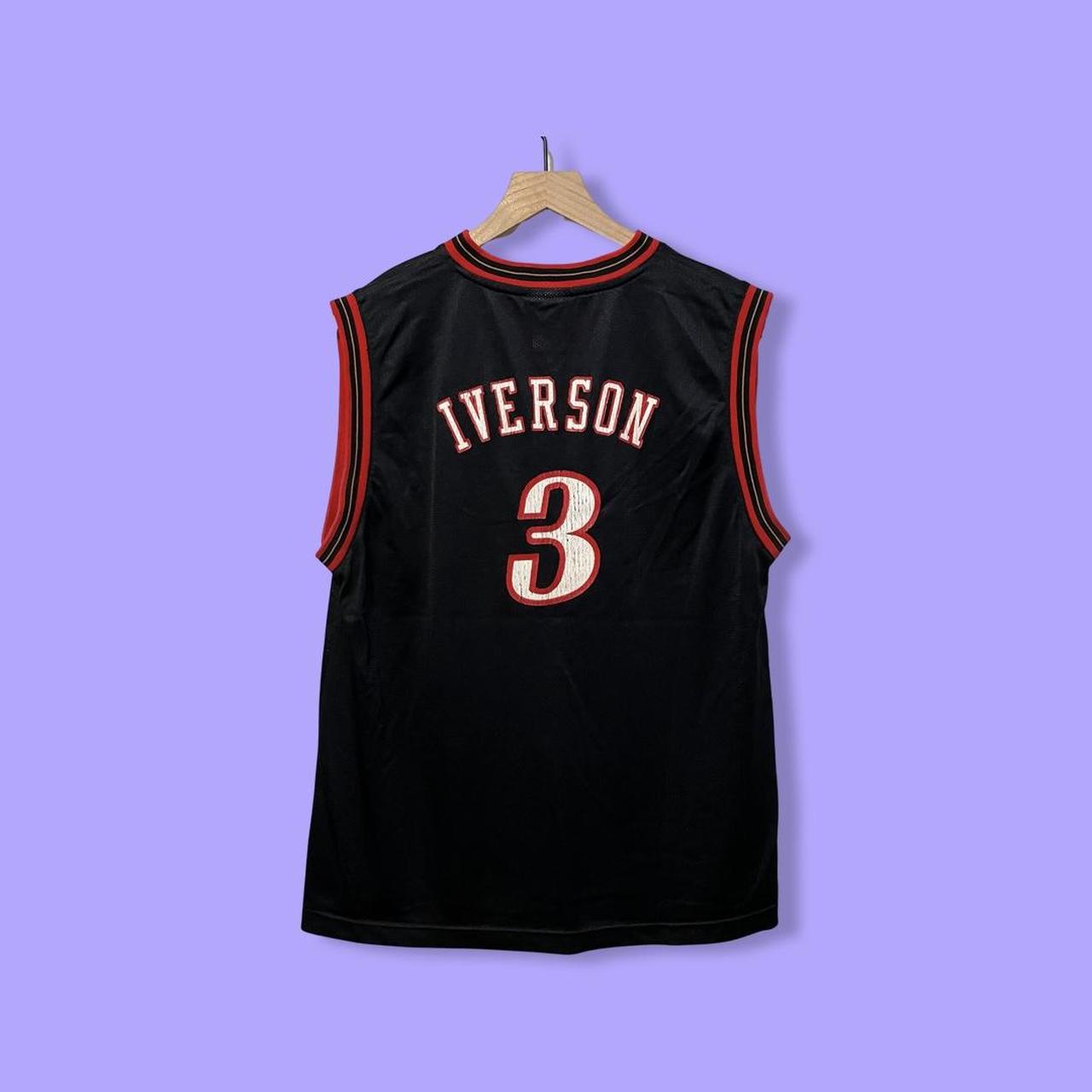 Allen Iverson sixers jersey!! Youth size large, - Depop