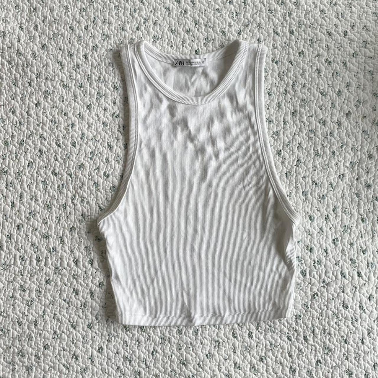 Basic white tank, great with jeans or a simple fit - Depop
