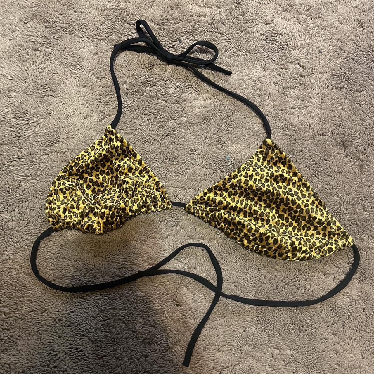 Womens Brown And Yellow Bikinis And Tankini Sets Depop