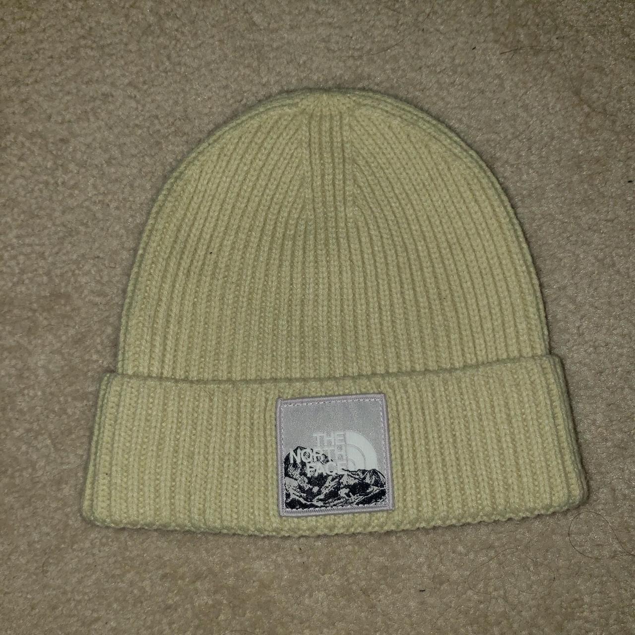 North Face Cream Beanie Has the logo thing on the... Depop