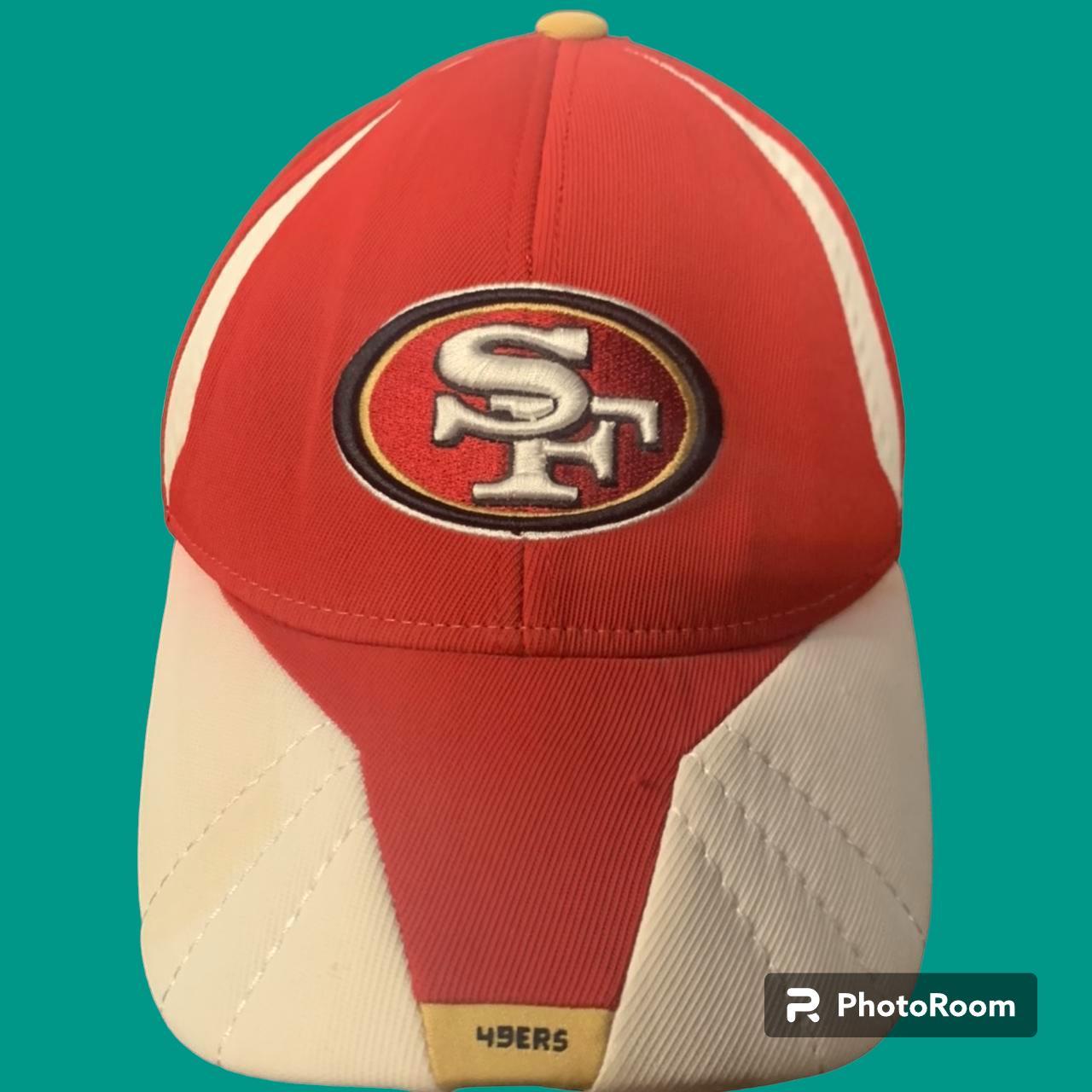 NFL reebok san Francisco 49ers hat red and white one - Depop