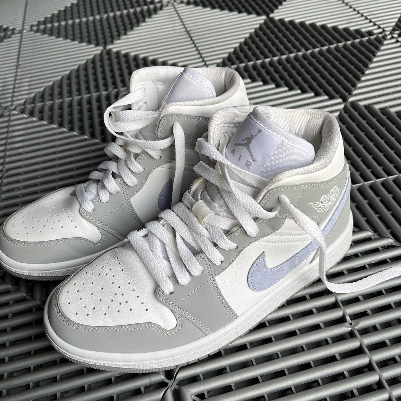 Nike Air Jordan 1 Wolf grey - Depop