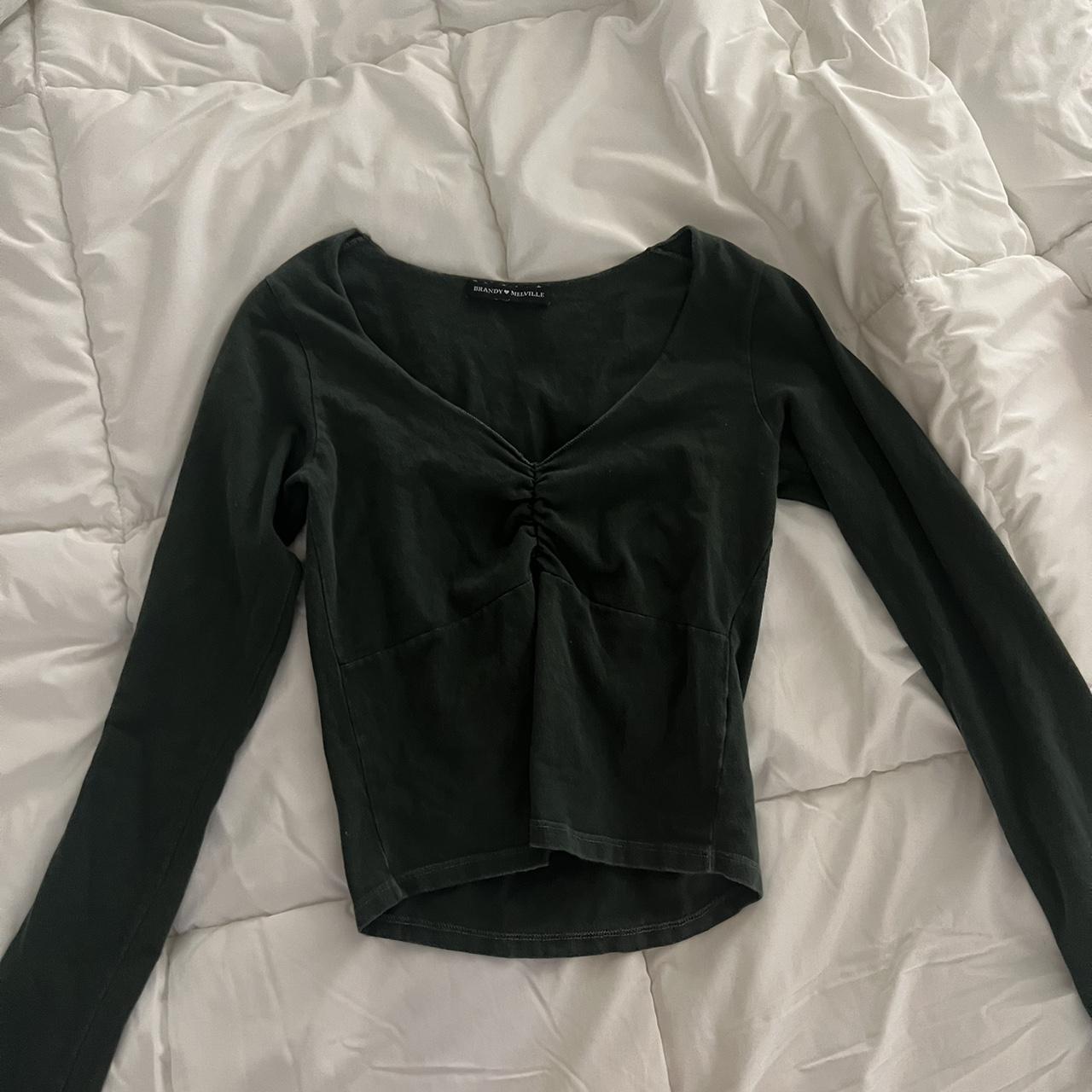 Brandy Melville green long sleeve top Depop