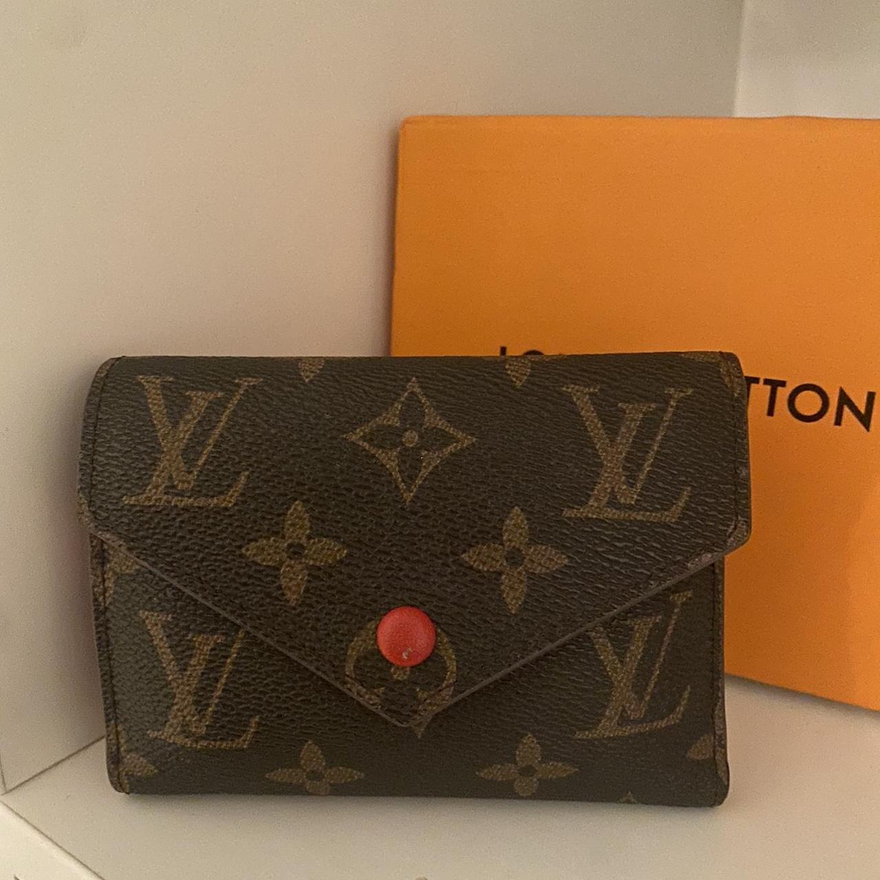 Louis Vuitton Women's Brown and Red Walletpurses Depop