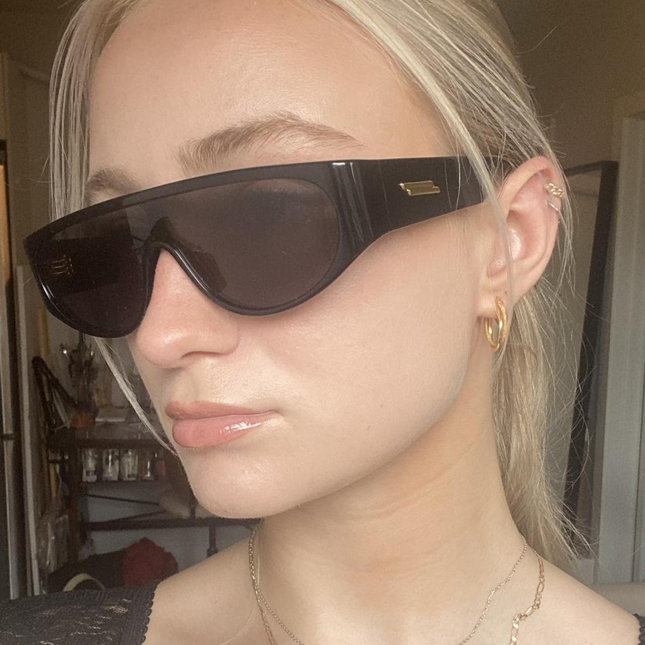 Bottega Veneta Original 06 Black Mask sunglasses. | Depop