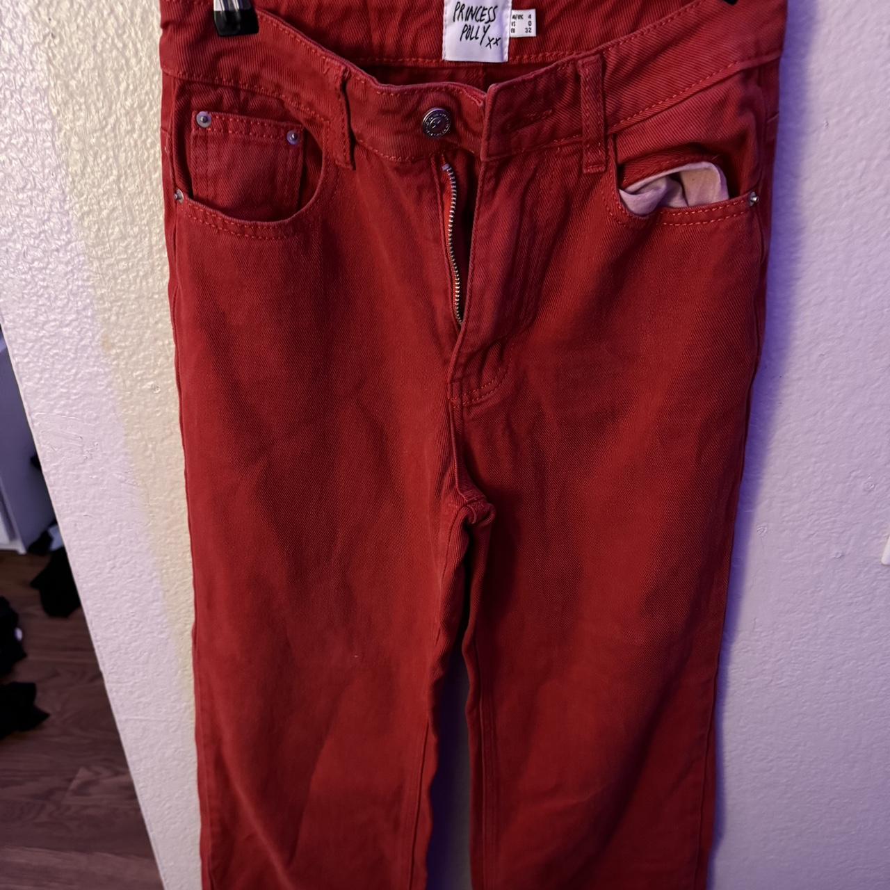 Princess polly red wide leg jeans
