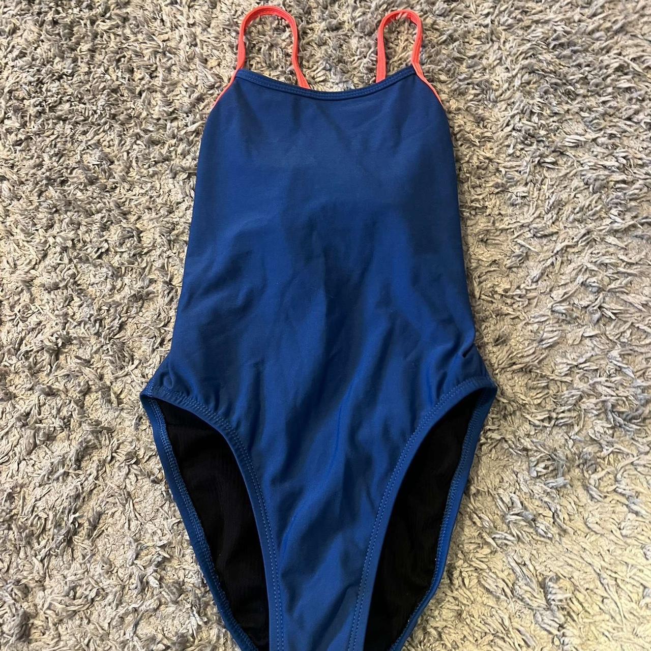 Blue And Coral Jolyn Onsie Size 28 Jolyn Swimmer Depop