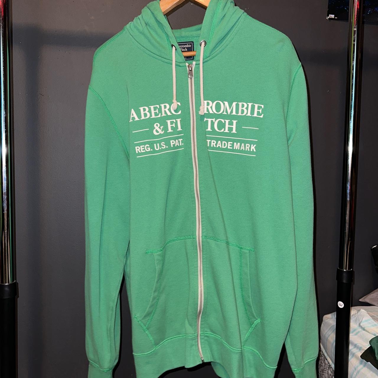 Abercrombie and fitch green hot sale hoodie