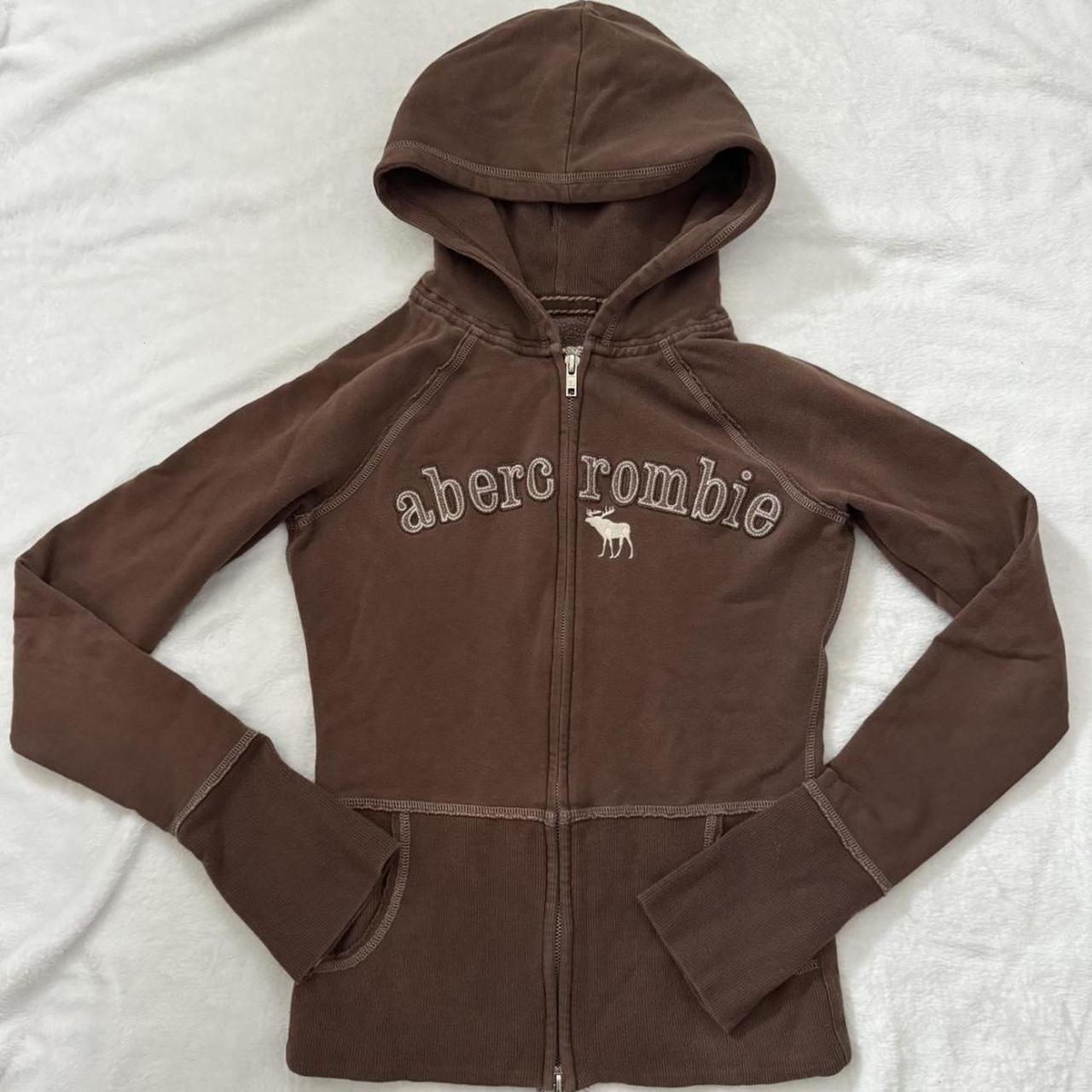 y2k abercrombie and fitch zip up hoodie 🖤double... Depop