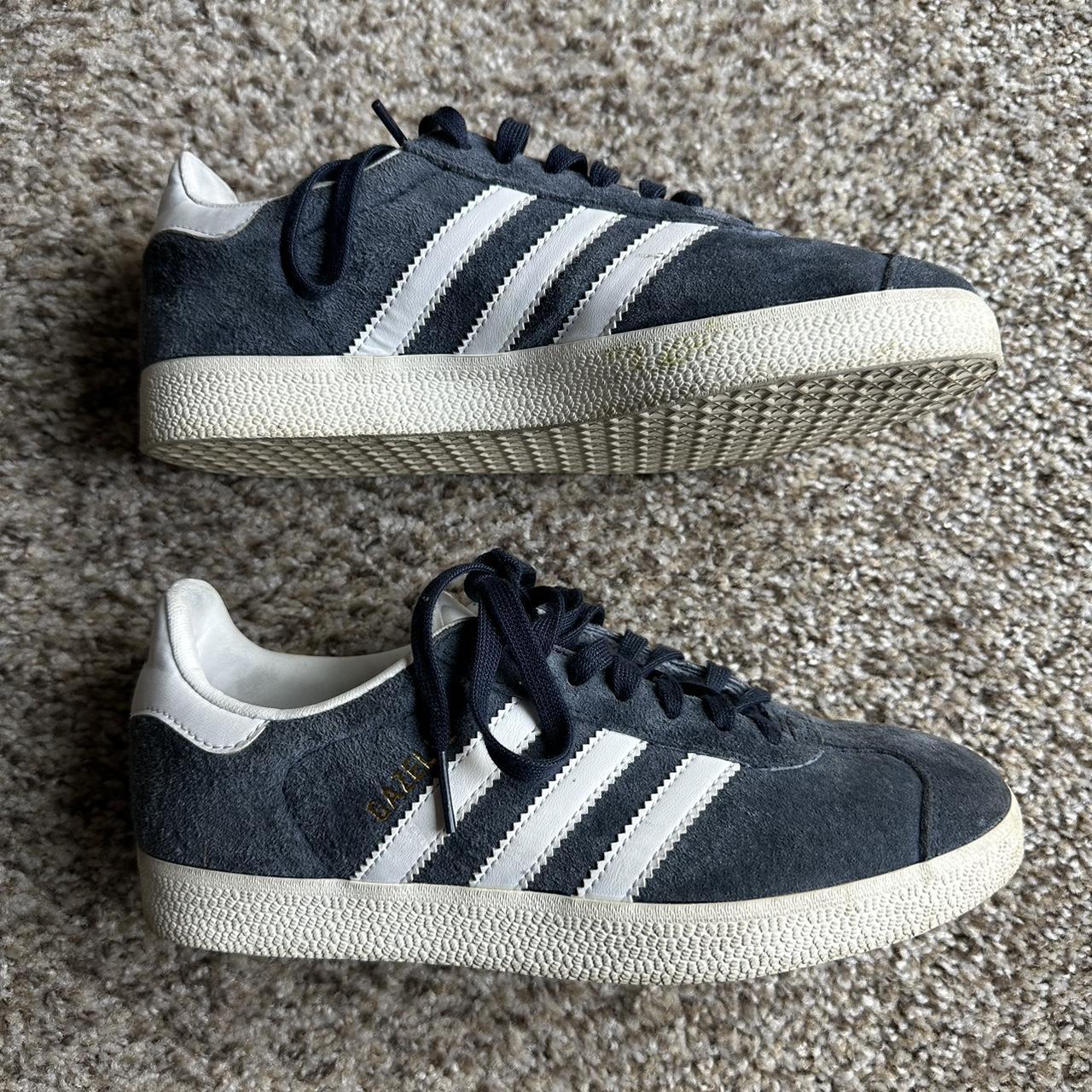 Women’s Navy Adidas Gazelles size 6 Worn in but... - Depop