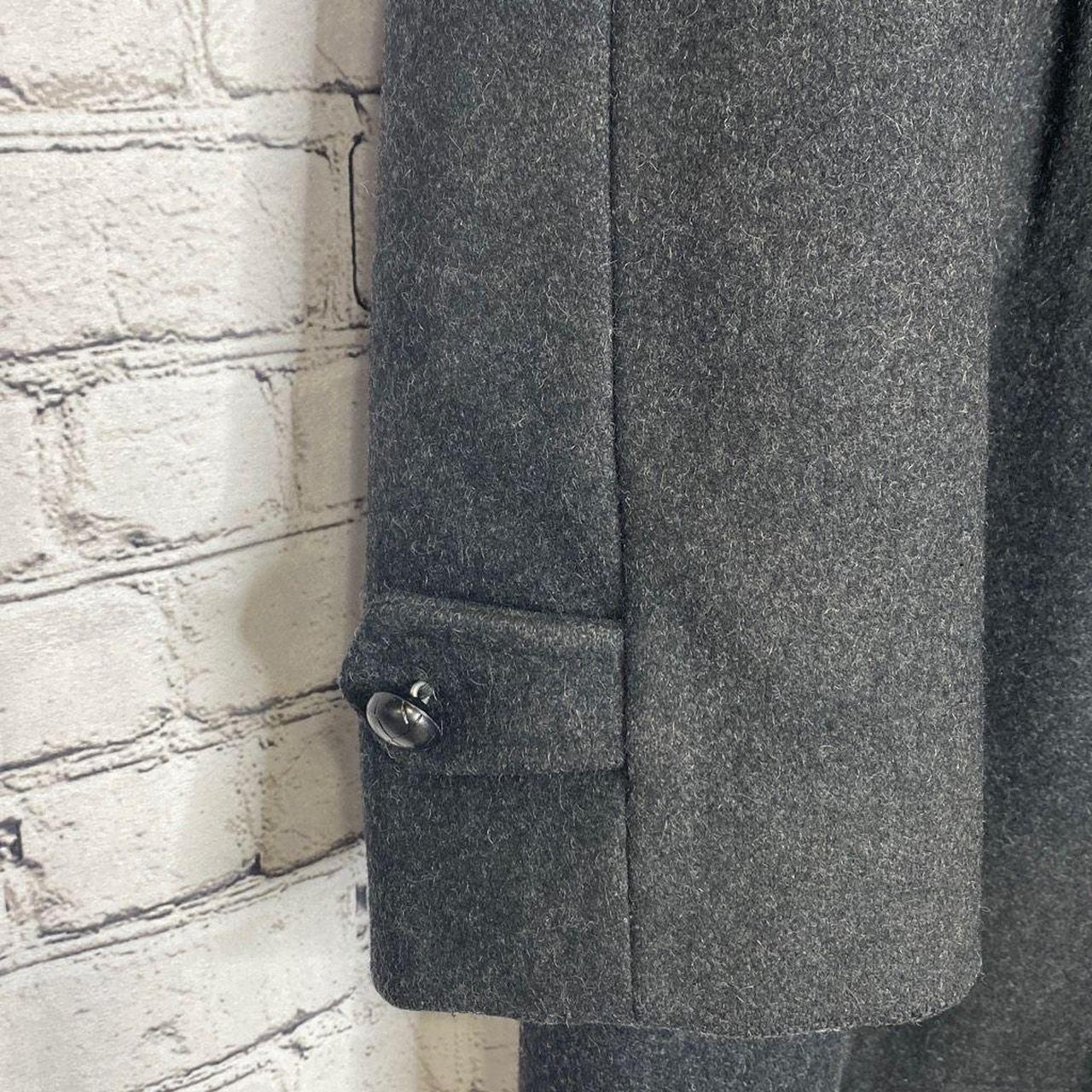 Vintage Lakeland Monroe Heavyweight Wool Pea Trench Coat Grey Lined Buttons buy Mens