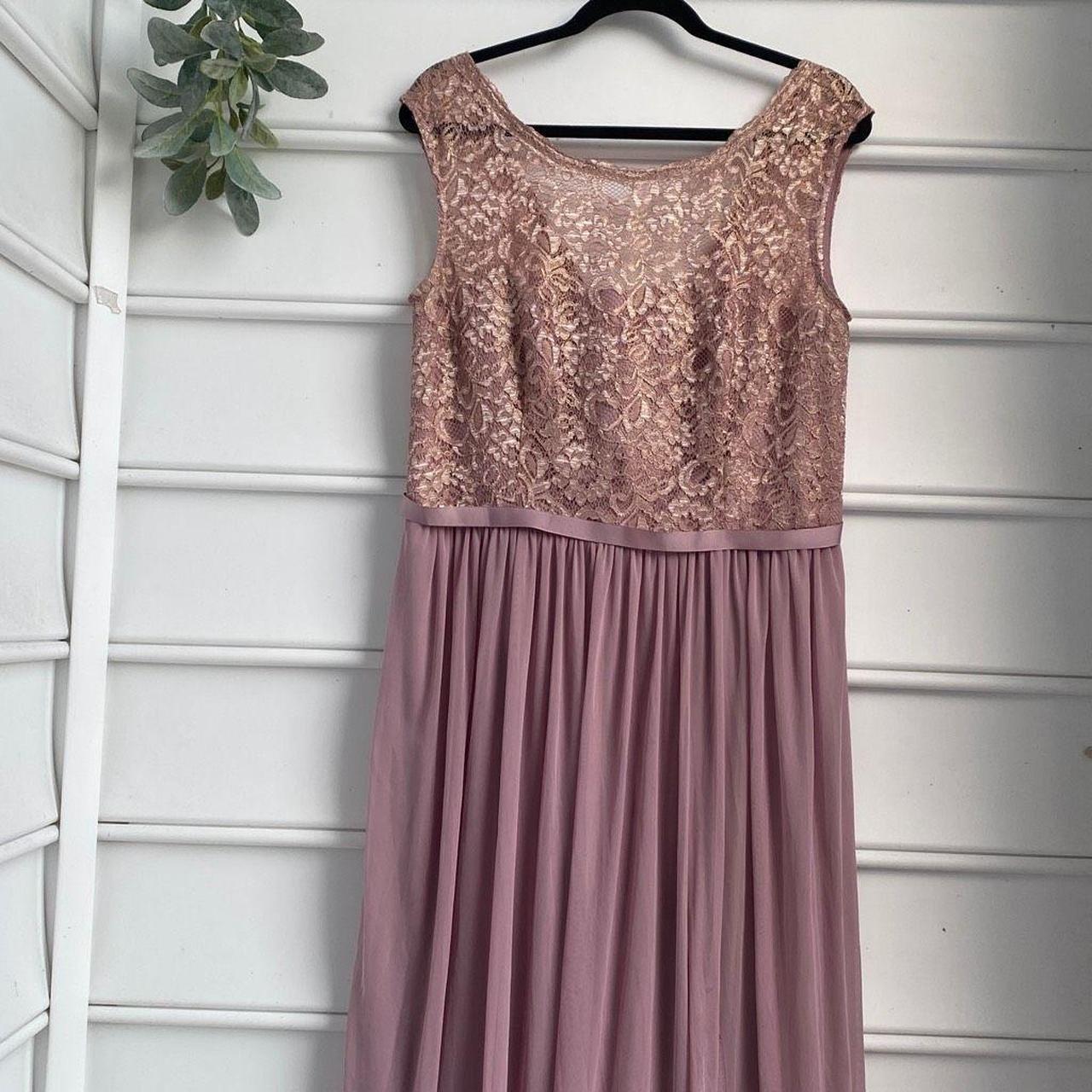 David's bridal rose 2024 gold sequin dress