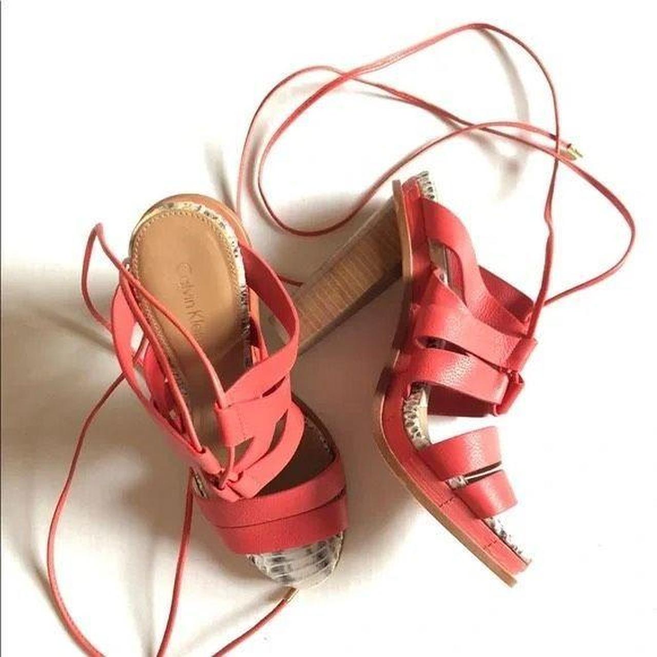 Calvin klein red online sandals