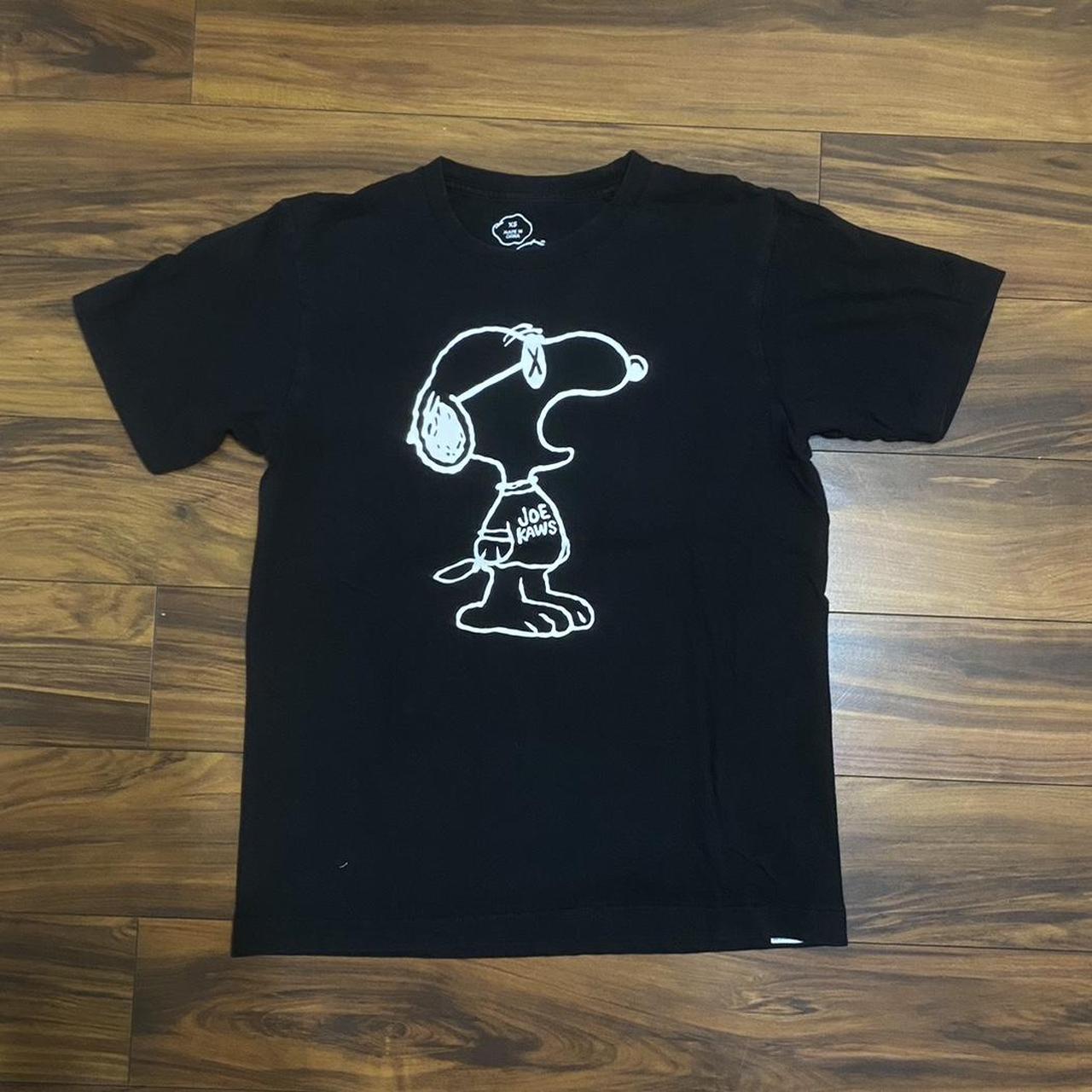 Kaws Men's Black and White T-shirt | Depop