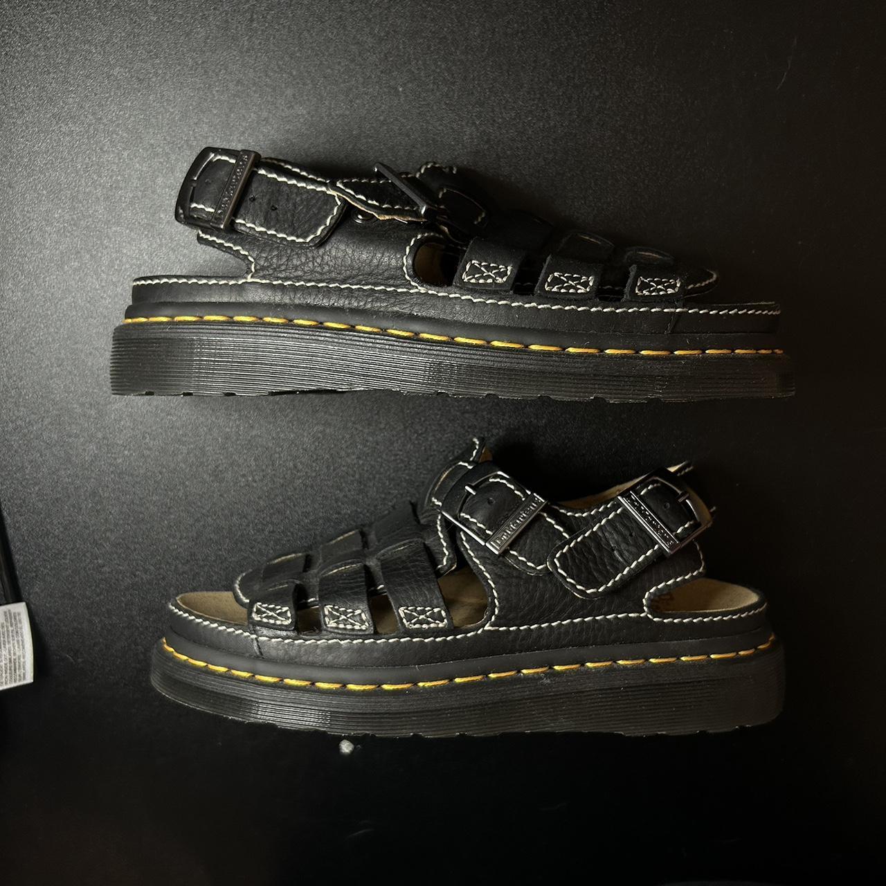 metallic dr marten sandals