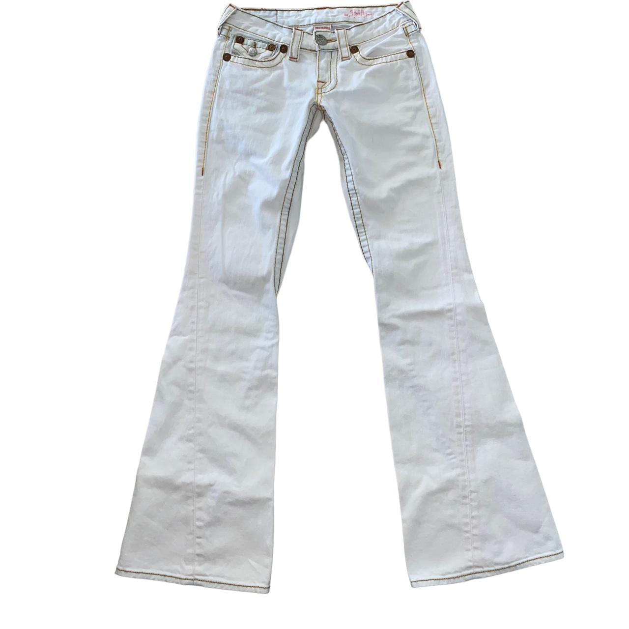 True Religion Women's White Jeans | Depop