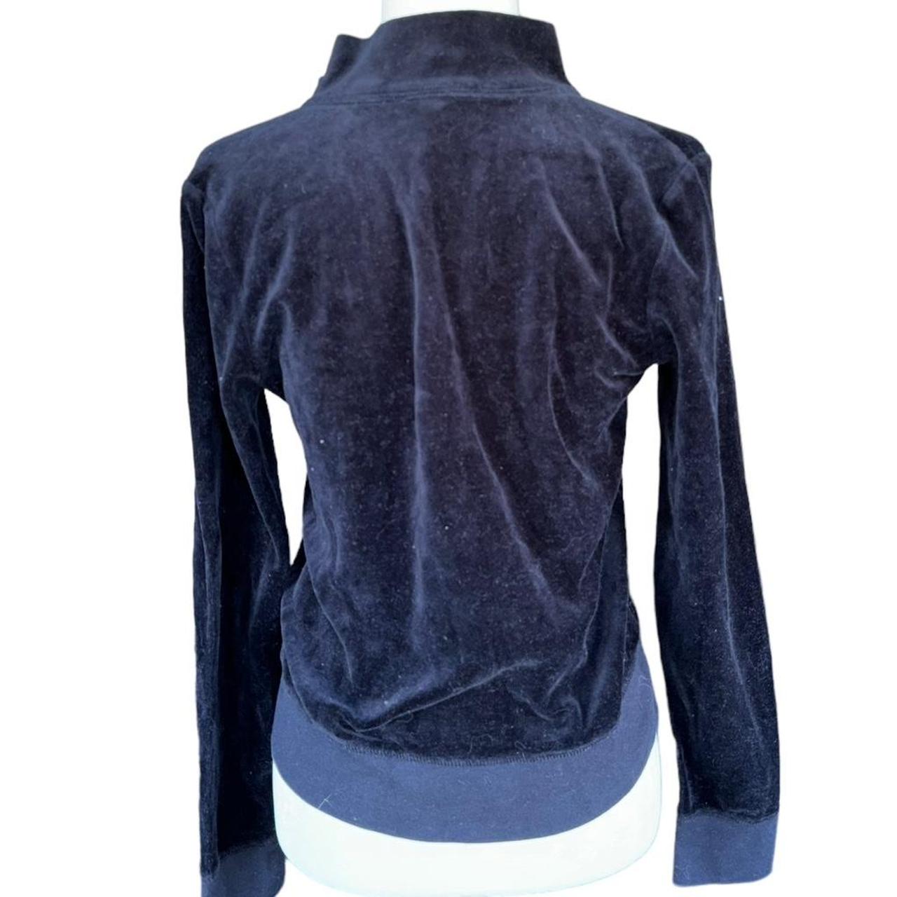 Juicy track jacket black velour & gold... Depop