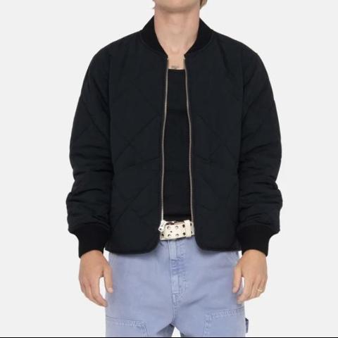 Black Stussy 8 ball quilted liner jacket NEW WITH... - Depop