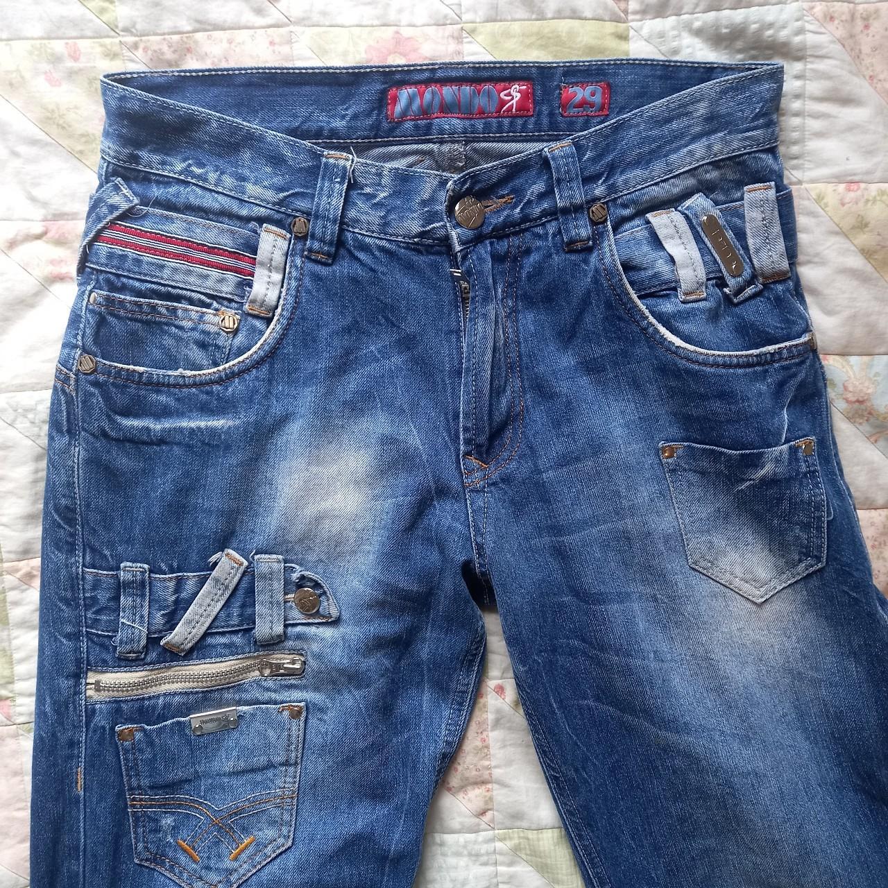 MUST GO!!! Really unique pair of baggy bootcut... - Depop