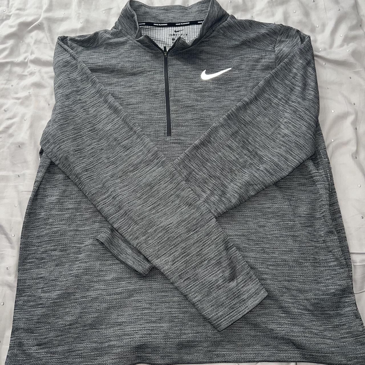 Nike Dri-Fit Quarter Zip in Grey XXL - Immaculate... - Depop