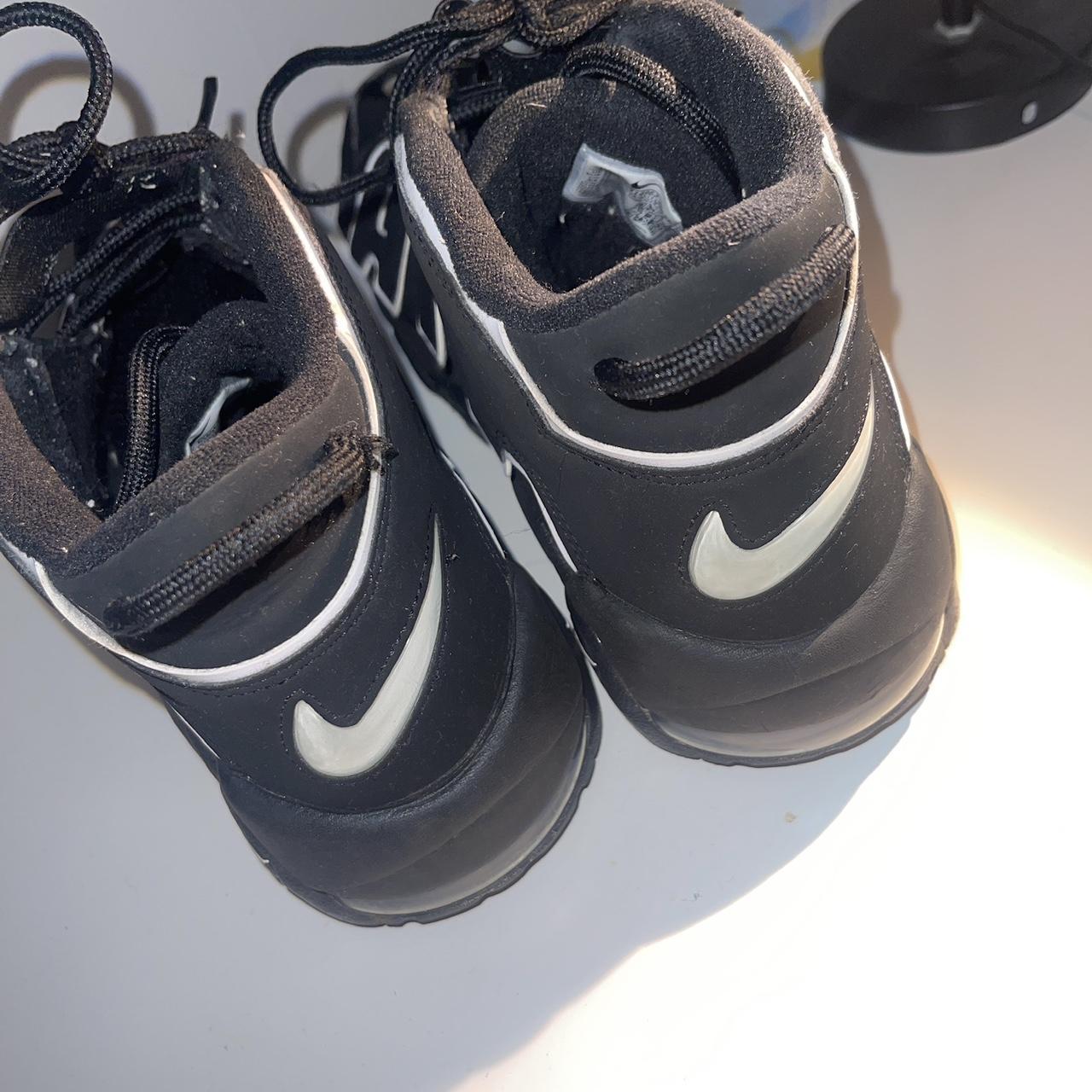 uptempo nike black and white