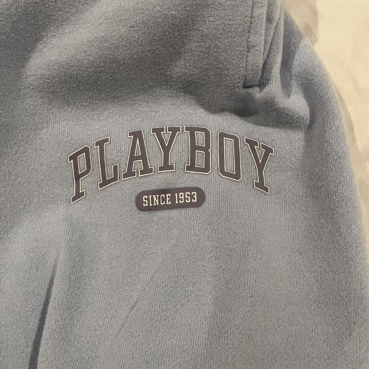 LIGHT BLUE PLAYBOY PACSUN SWEATPANTS