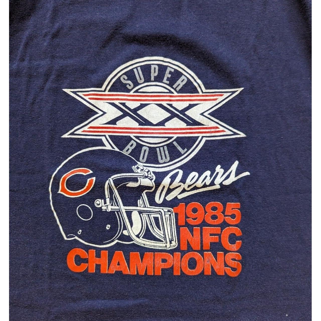 Vintage 80s Chicago Bears Champions 1985 T-Shirt Large Super Bowl