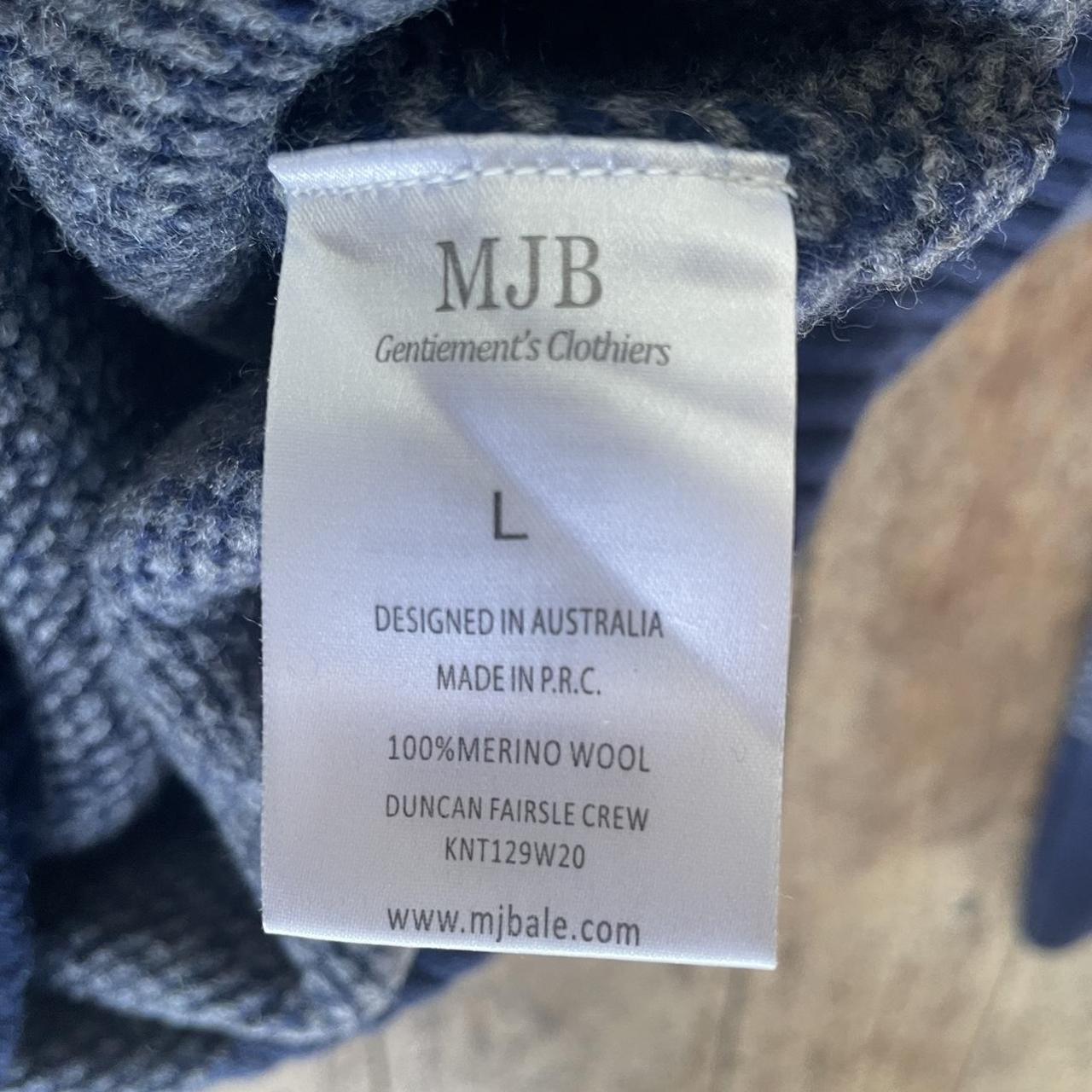 MJ Bale crew neck blue wool knit sweater. Great... - Depop