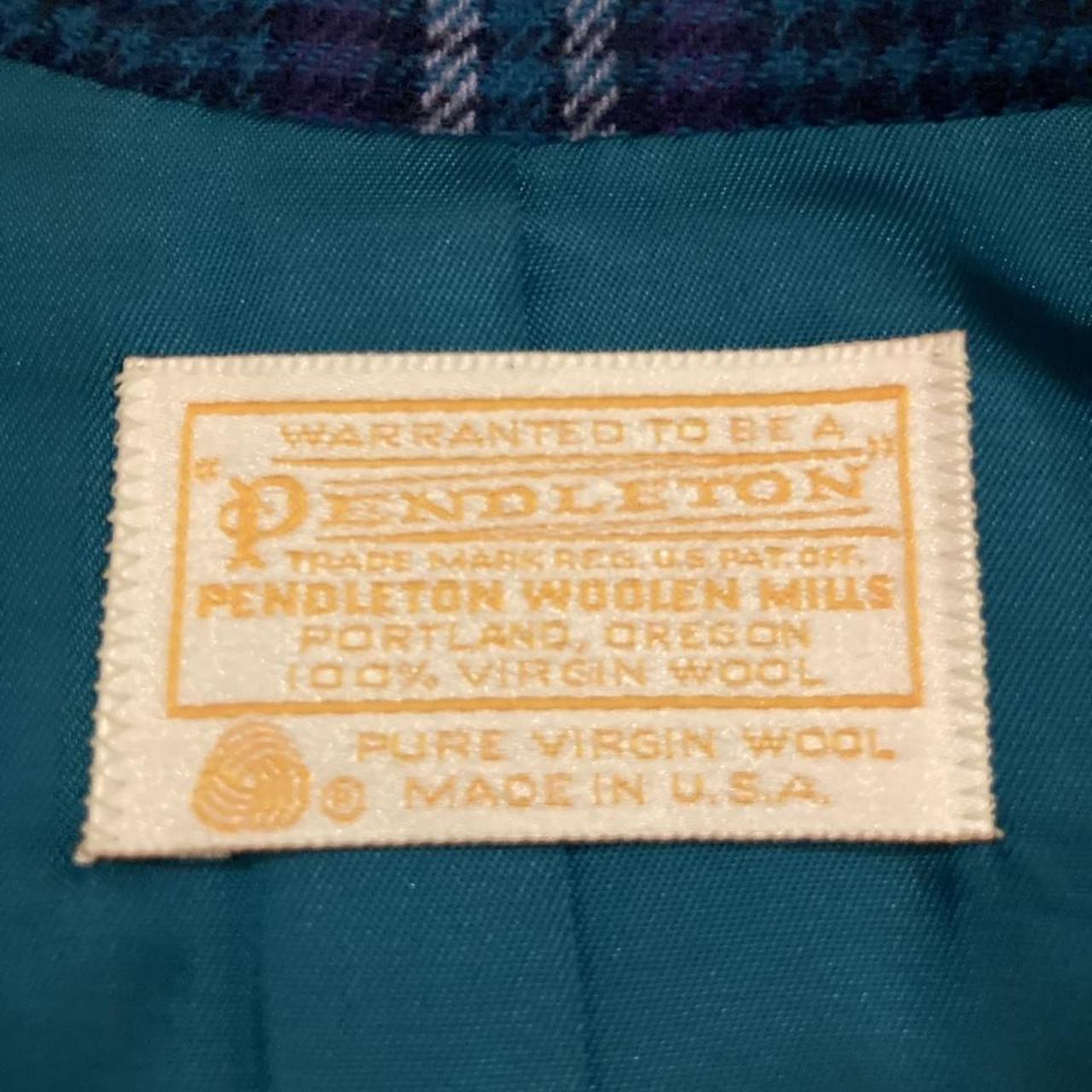 Pendleton Women's Green and Purple Jacket | Depop