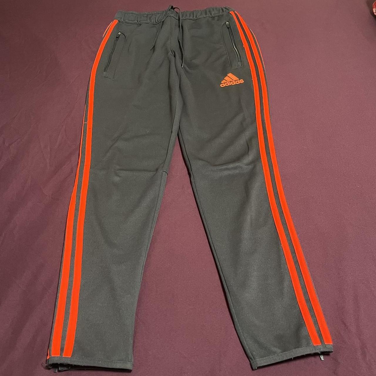 Adidas track pants slim fit. Snags on stripes zipper. Depop